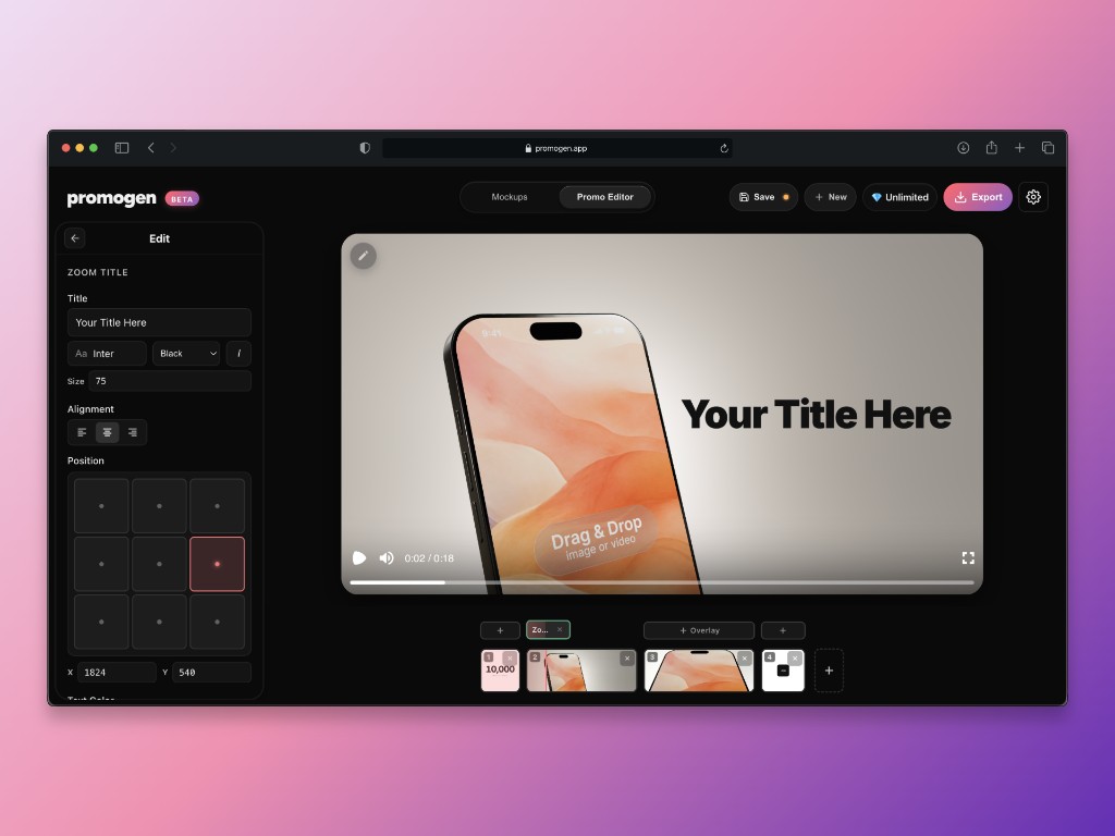 Promo Editor